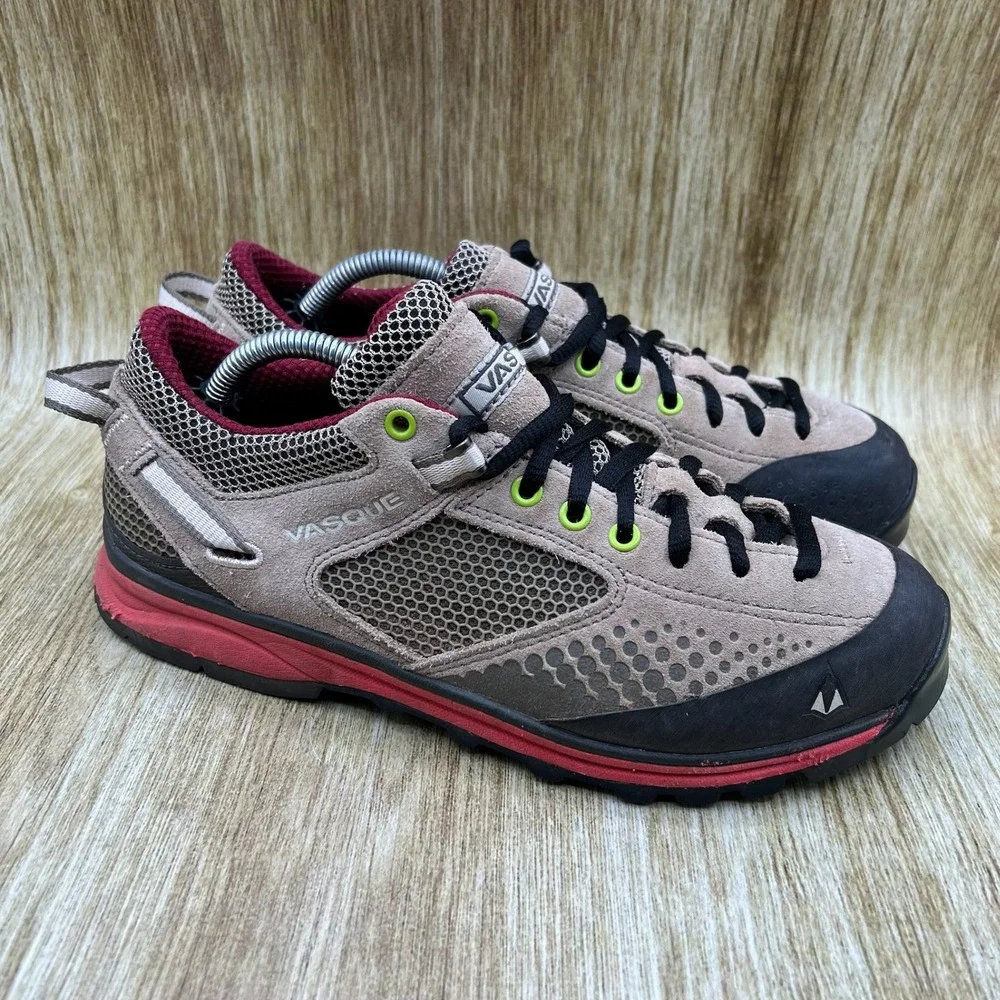 Vasque Grand Tranverse Women's Size 8.5 Trail Hiking Shoes Taupe Red Vibram 7319